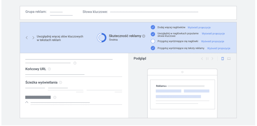 skuteczność reklamy Google Ads
